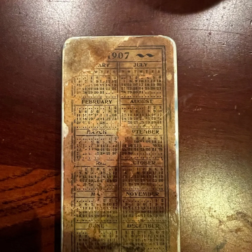 Vintage American Encaustic Tiling Co. Dated 1907 calendar paperweight Tile